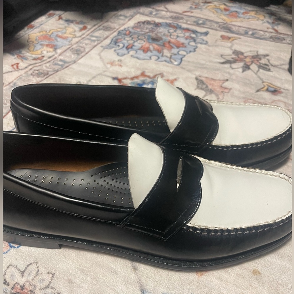 Black and White Men's Loafers
